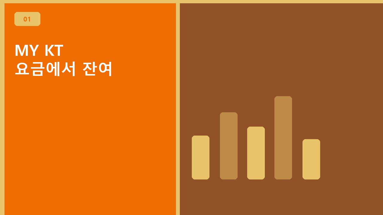 MY KT 요금에서 잔여